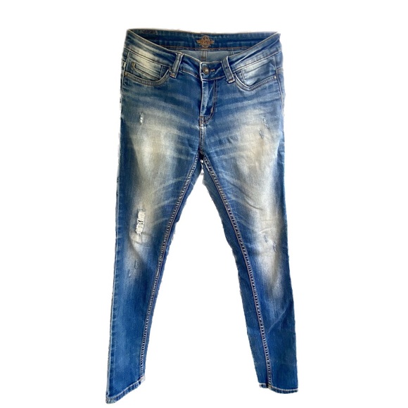 Jeans👖Roadster Acid Wash Lightly Distressed Ankle Length Skinny Fit Jeans👖 - Picture 6 of 13